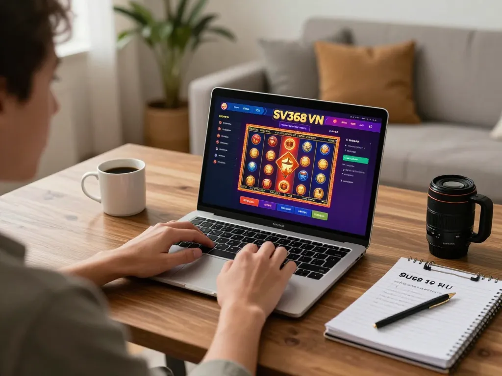 Engaged player exploring gaming strategies on SV368 VN online casino interface