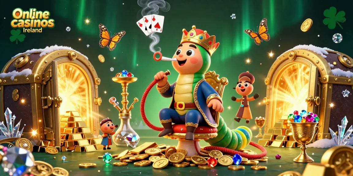 Experience the excitement of online casinos Ireland with this vibrant, casino-themed illustration.