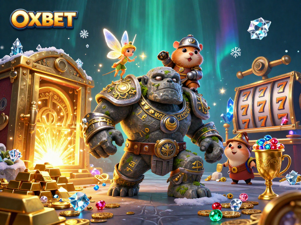 Experience OXBET's thrilling casino adventure with magical characters and treasures.
