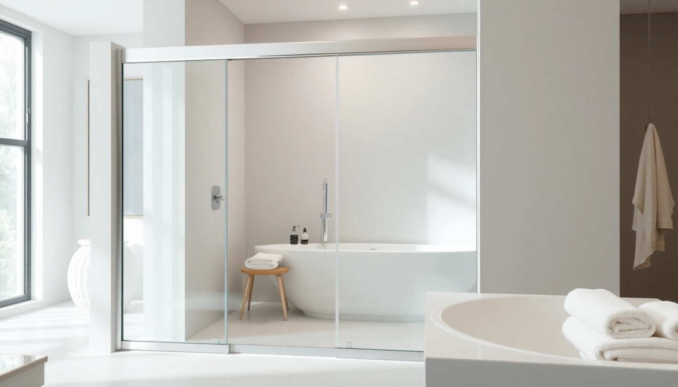 Enhance your bathroom with an elegant shower screen sliding door, featuring sleek glass and chrome design elements.