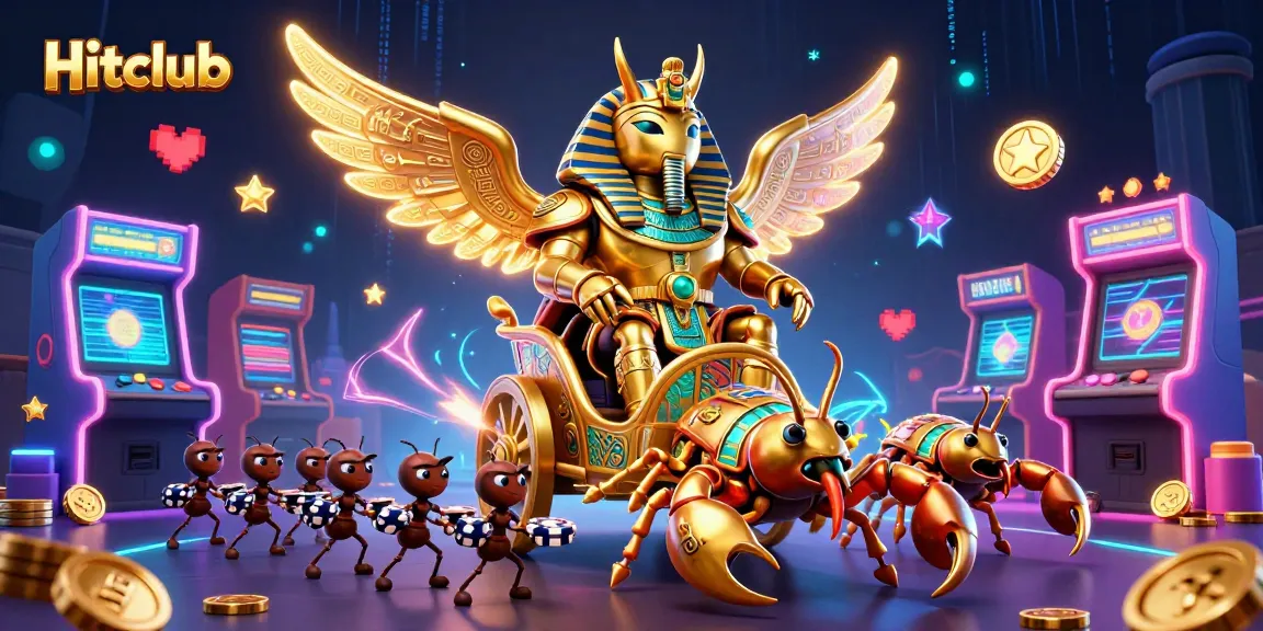 Experience thrilling gaming action at Hitclub with colorful casino vibes and dynamic characters.
