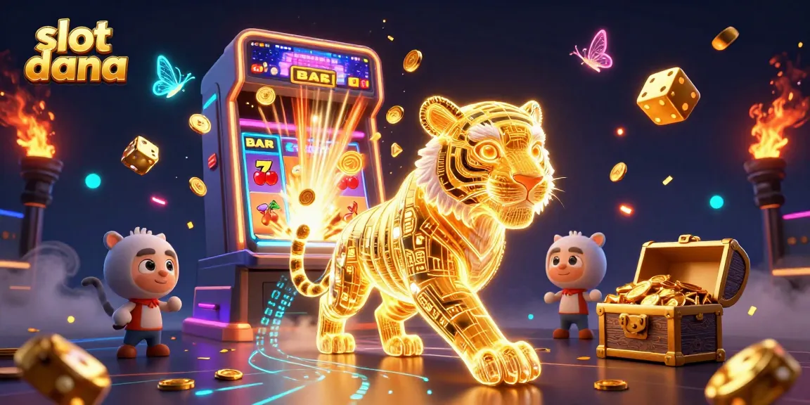 Experience thrilling gaming with slot dana featuring a golden tiger and dynamic casino elements.