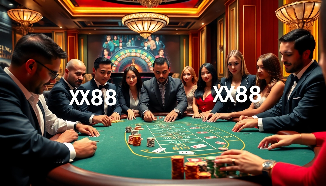 Experience Baccarat excitement at XX88 casino with high-stakes gameplay and vibrant atmosphere.