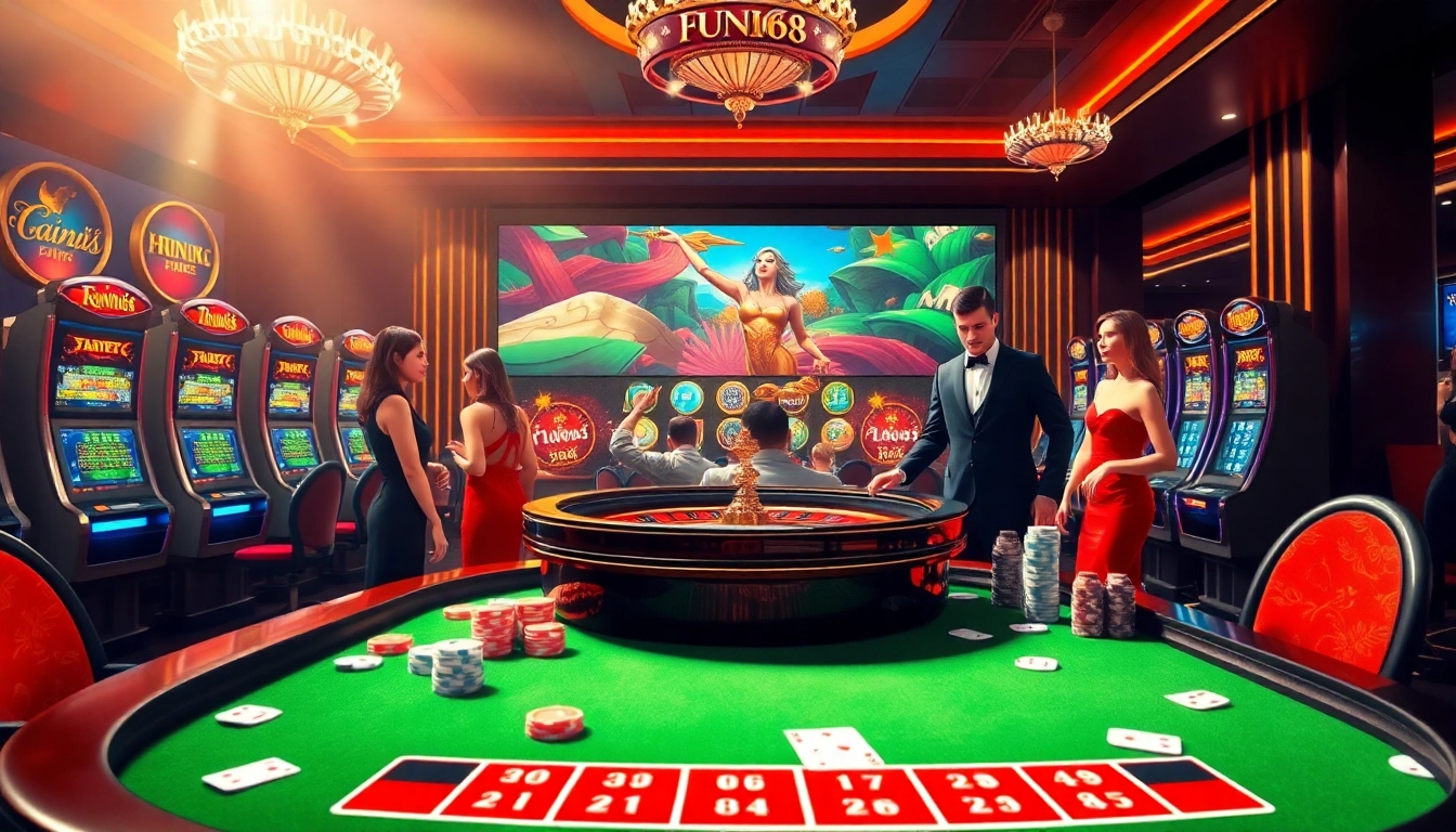 Experience the excitement of nhà cái fun88 with vibrant casino tables and engaging gameplay.