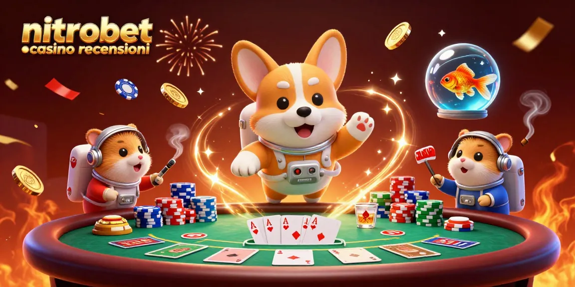Scopri nitrobet casino recensioni: astronauta corgi e criceto in un casinò spaziale.