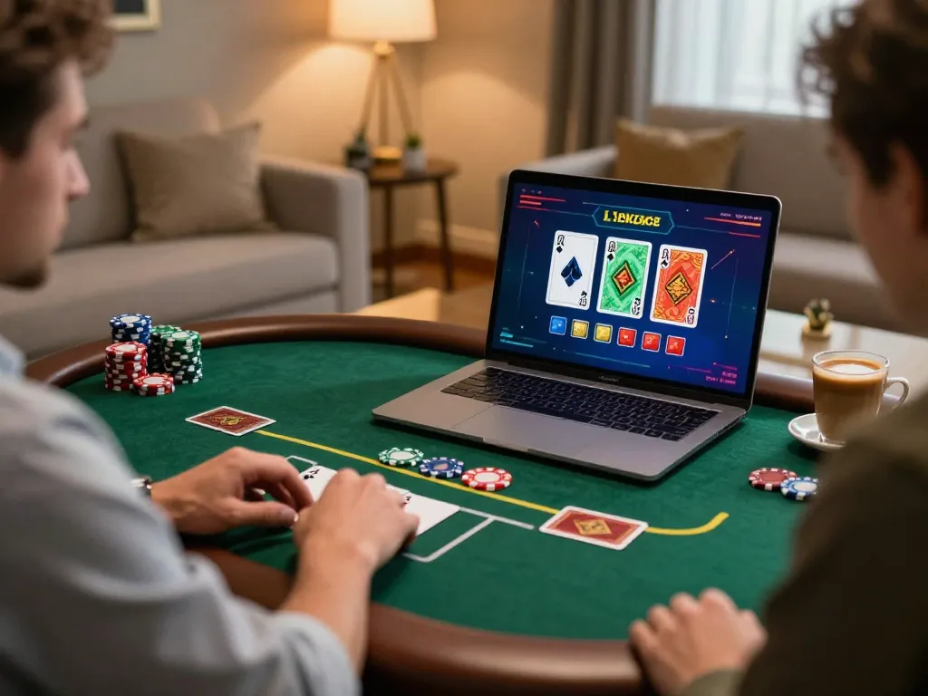 Engaging online poker gameplay at https://vin88.is/ showcases a player immersed in strategy and excitement.