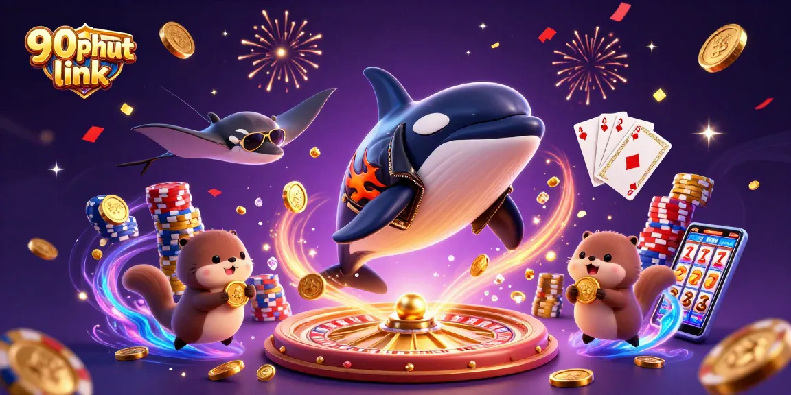 Engage in thrilling action with the 90phut link as orca whale and stingray share golden coin adventures.