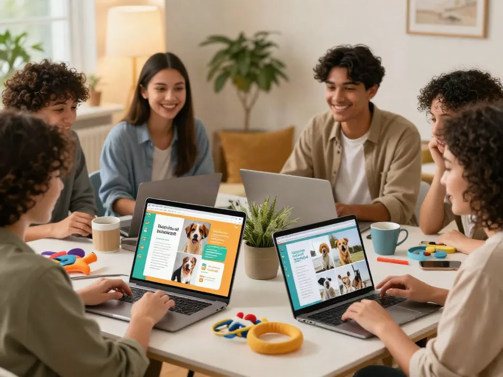 Community of pet lovers sharing tips and stories about rokok88 in a cozy online forum