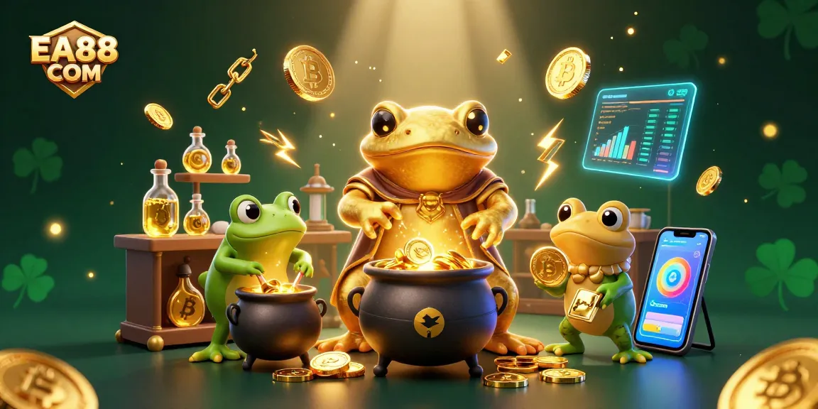 Experience thrilling gameplay at EA88 COM with magical golden transformations in a rich casino scene.