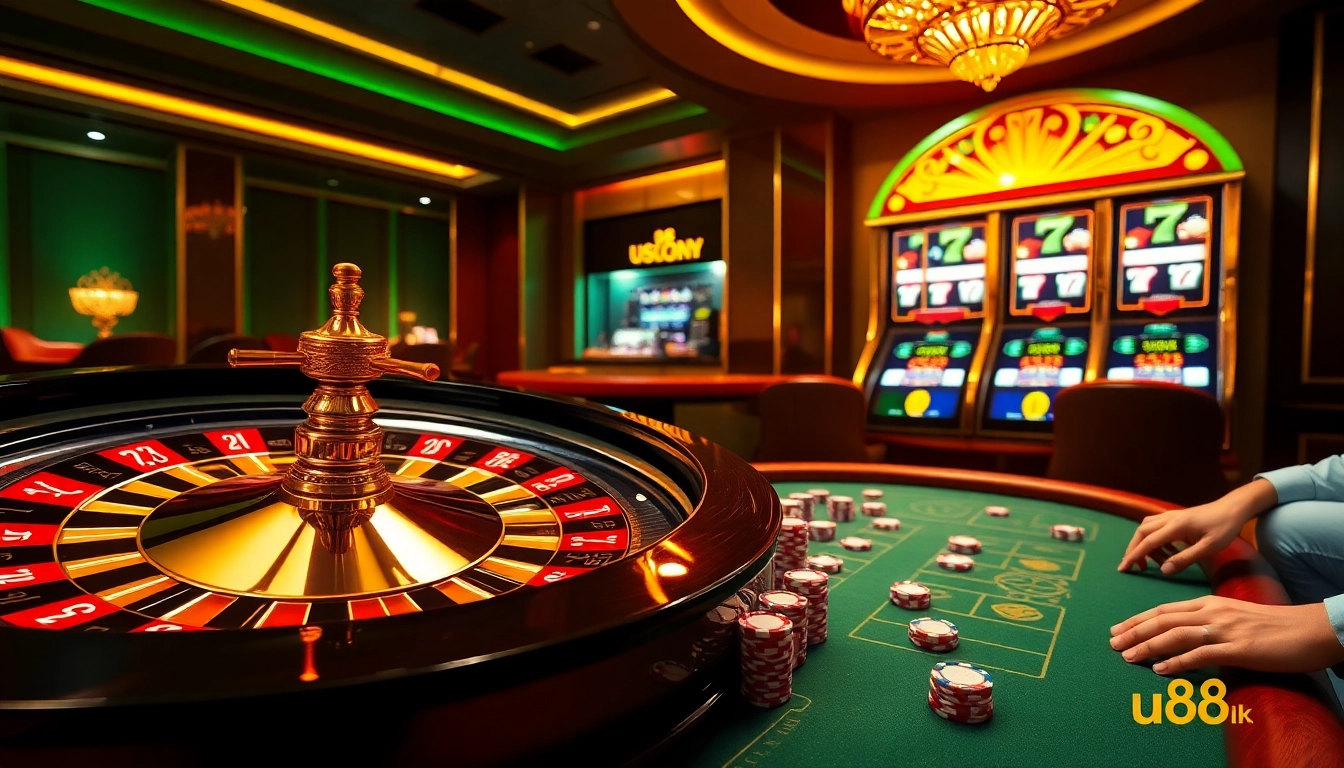 Experience thrilling casino action at u888.ink featuring poker, roulette, and vibrant slot machines.