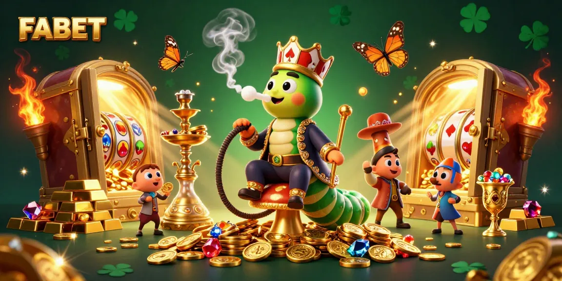 Experience thrilling gameplay at FABET with vibrant casino elements and engaging characters in a dynamic illustration.