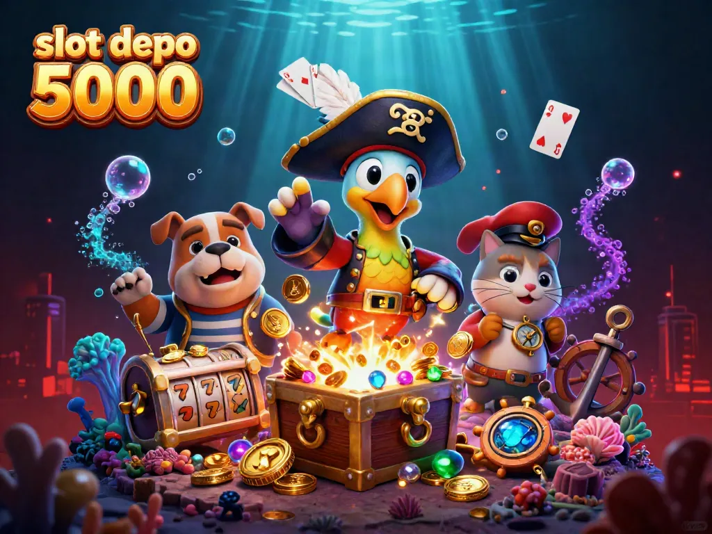 Engage with slot depo 5000 as a pirate captain leads a vibrant underwater treasure hunt