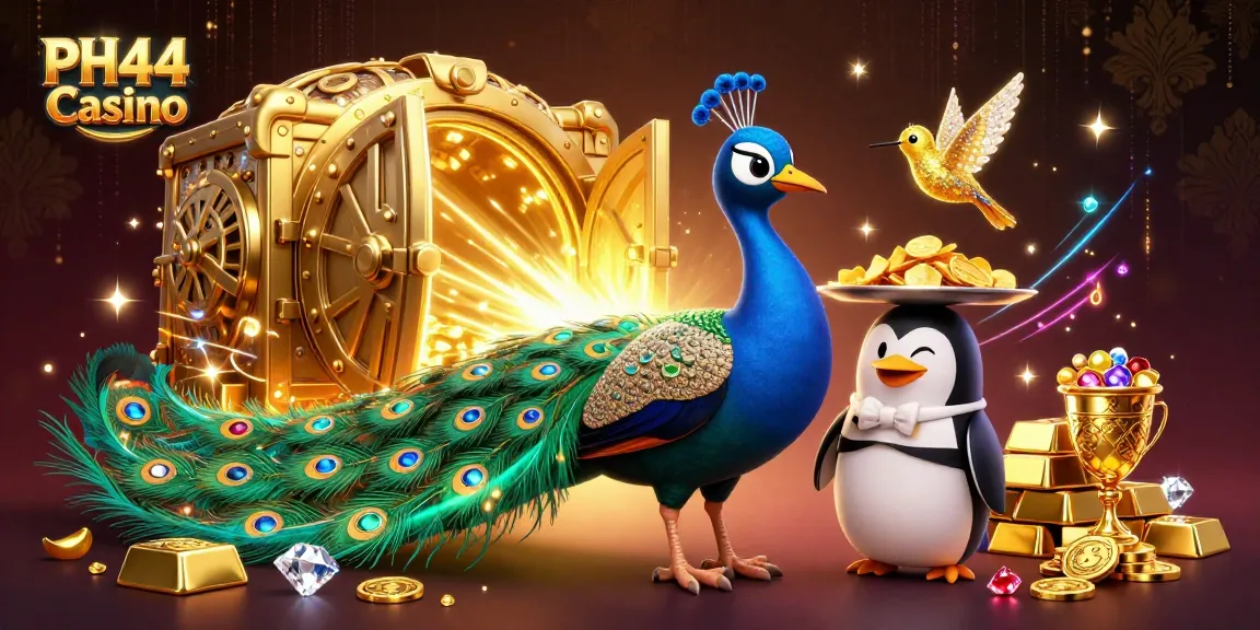 Experience the thrill of gaming at PH44 Casino with vibrant characters and rich treasures.