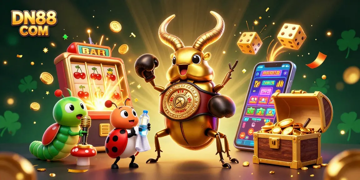 Experience thrilling play at DN88 COM with vibrant casino games, glowing jackpots, and dynamic elements.