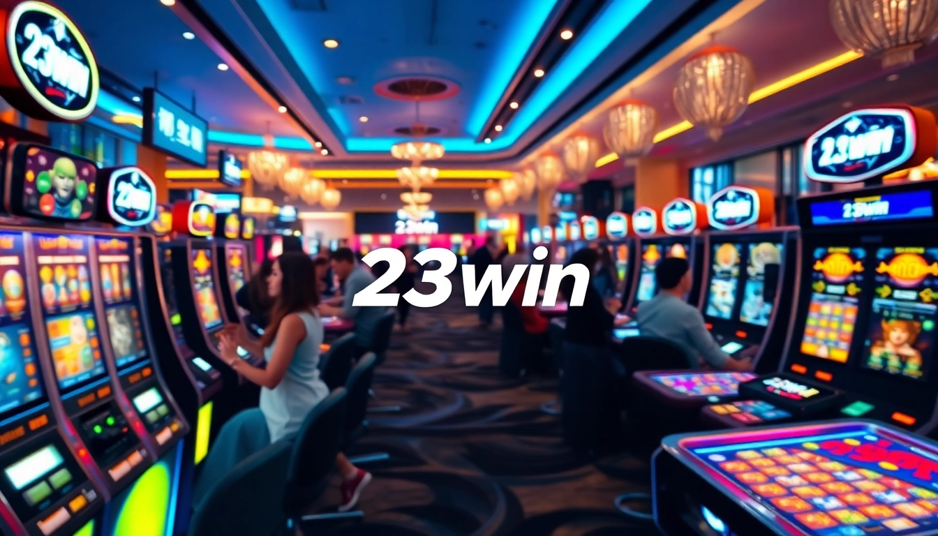 Exciting online gambling scene at 23win featuring diverse players and modern gaming interfaces.