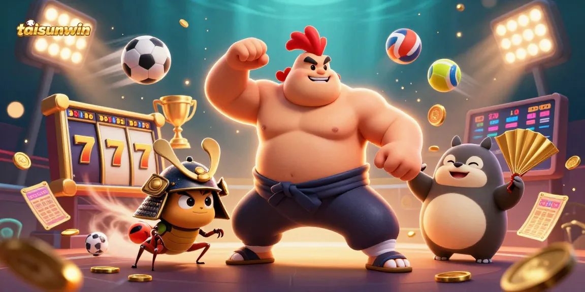 Engage with taisunwin's vibrant 3D casino scene featuring dynamic slots and animated characters.