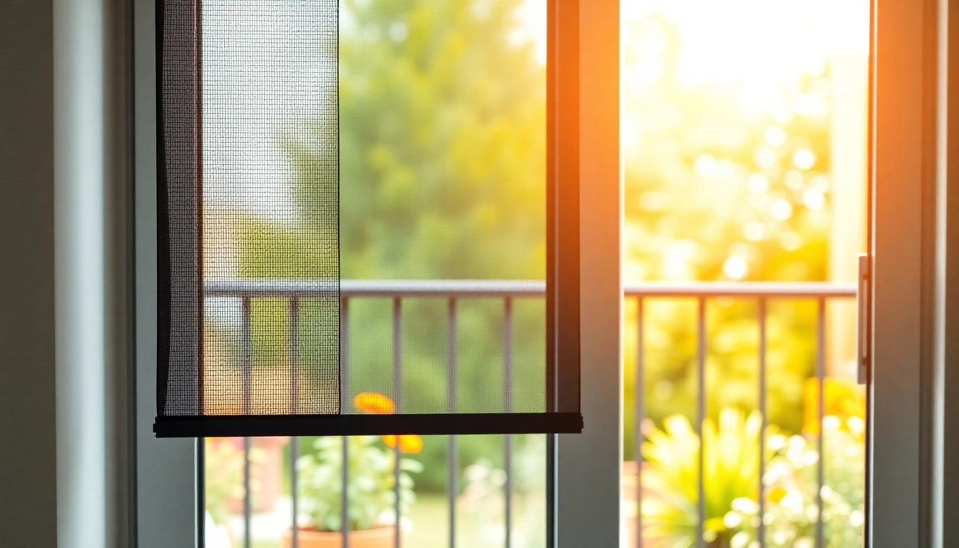 Moskitiery na drzwi balkonowe zapewniające ochronę przed owadami w pięknej scenerii.