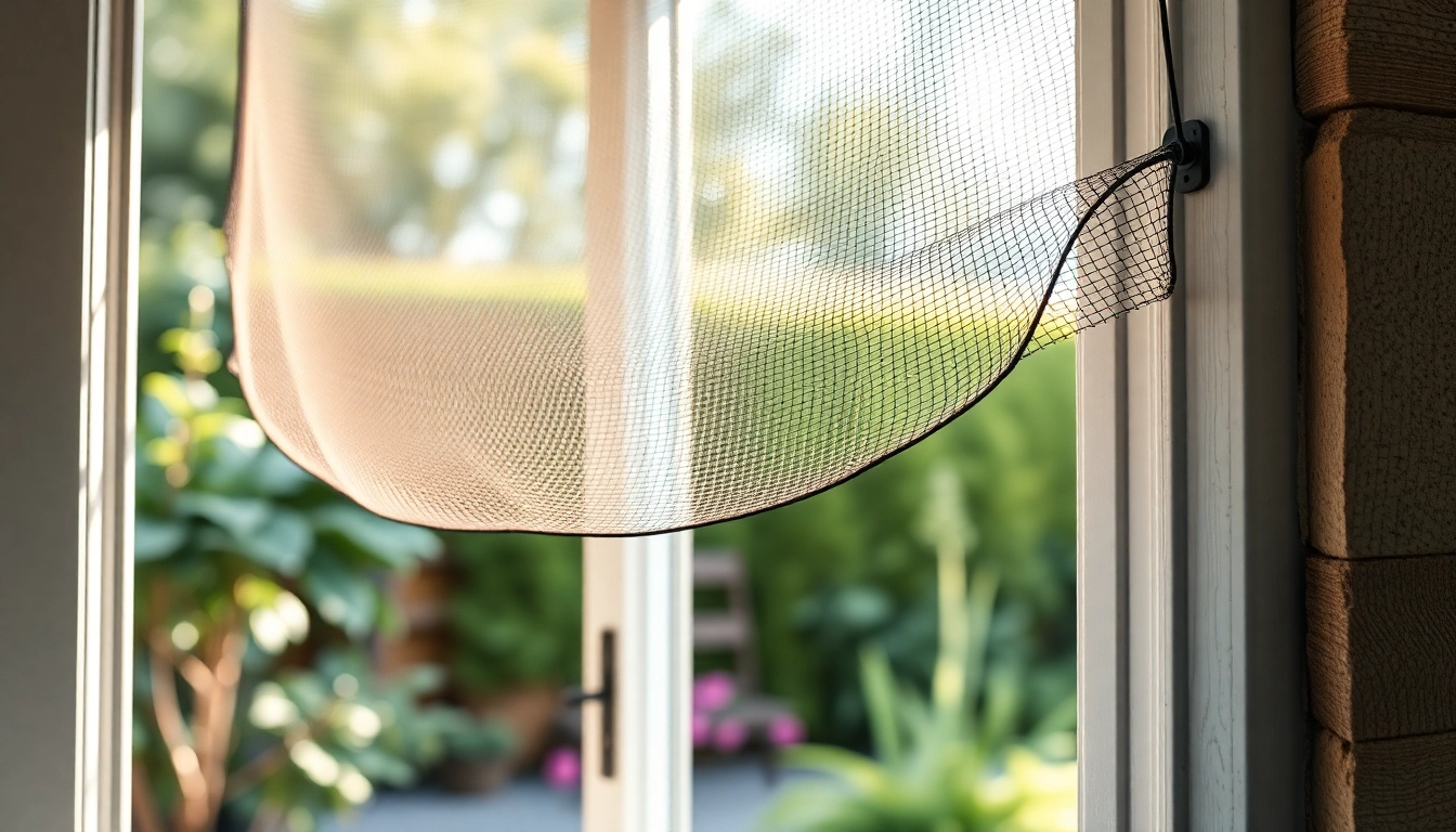 Efficient myggenet dør ensuring protection against insects at home entrance.