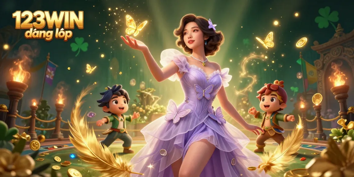Join the excitement of 123WIN đăng nhập with a stunning illustration showcasing vibrant casino elements and a captivating scene.