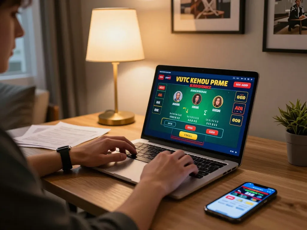 Player gaming on trang chủ 88vv with live dealer blackjack, showcasing a cozy online setup.