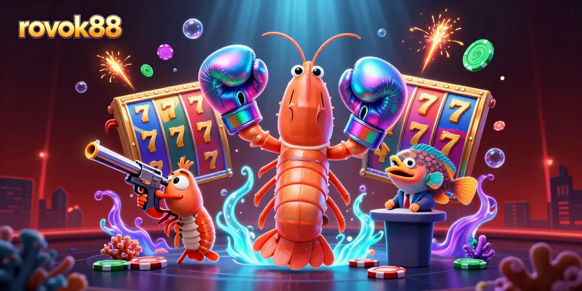 Engage with rokok88's vibrant casino scene featuring animated characters and flashy slot elements.