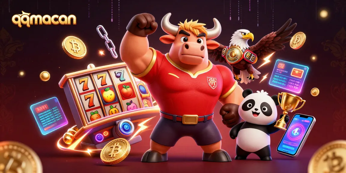 Spin the reels with qqmacan while enjoying vibrant casino elements and exciting jackpots!