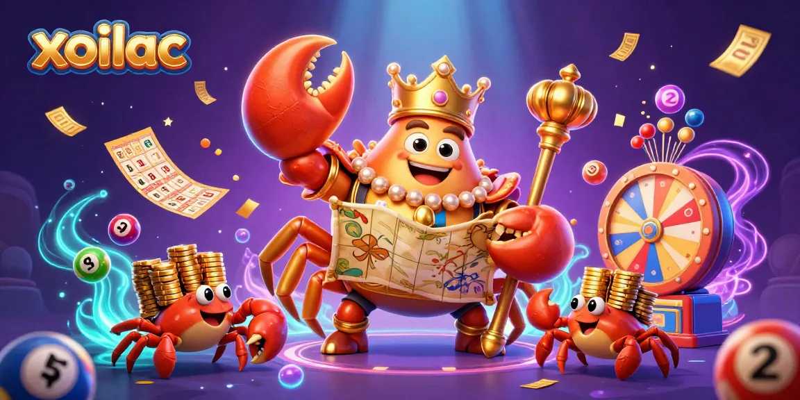 Xoilac brings vibrant energy to online gambling with colorful lottery elements and engaging characters.